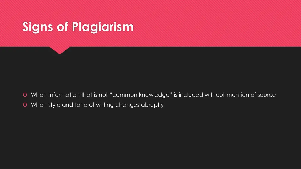 signs of plagiarism