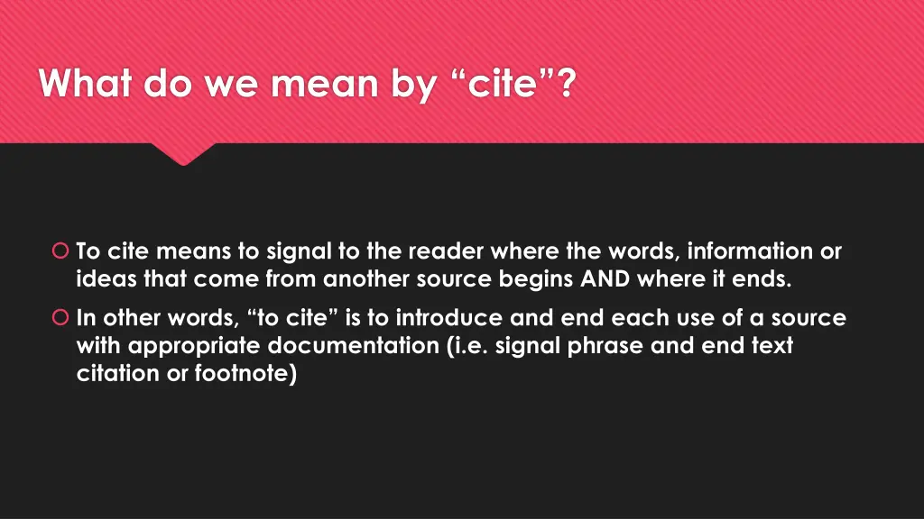 what do we mean by cite