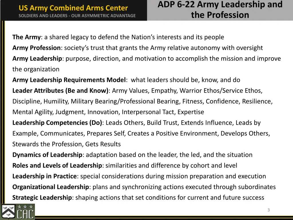 adp 6 22 army leadership and the profession 1