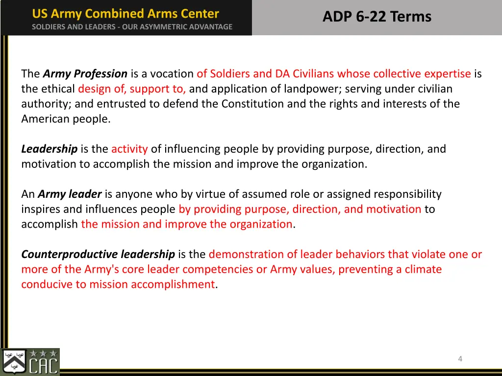 us army combined arms center soldiers and leaders 1