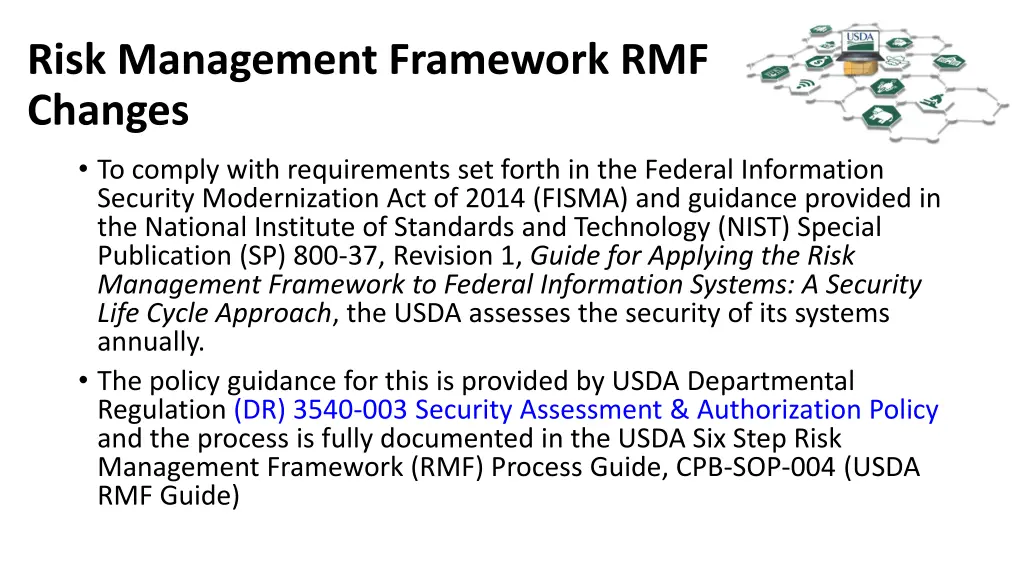 risk management framework rmf changes