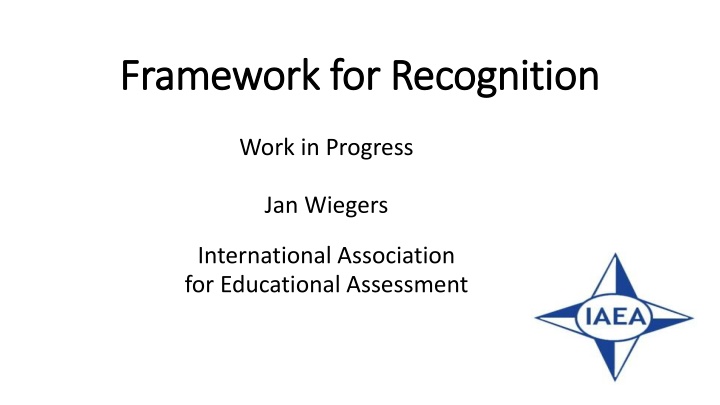 framework for recognition framework