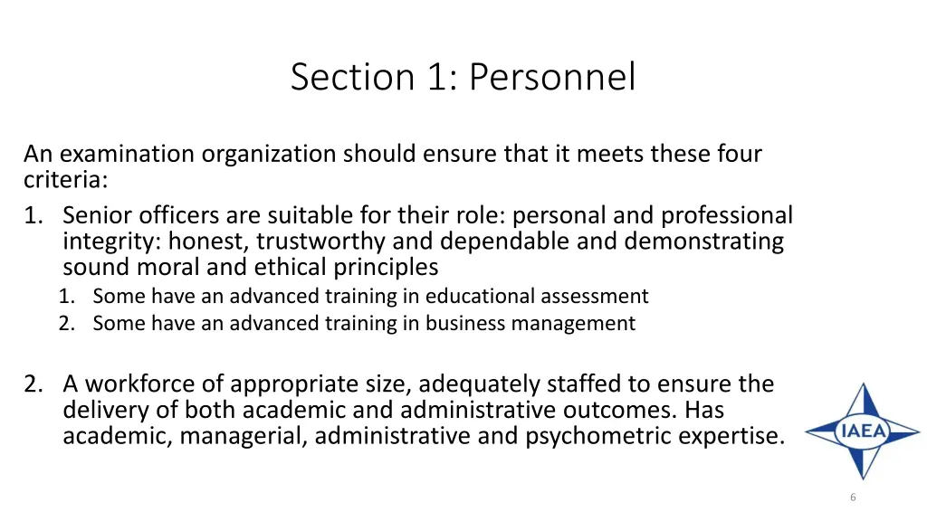 section 1 personnel