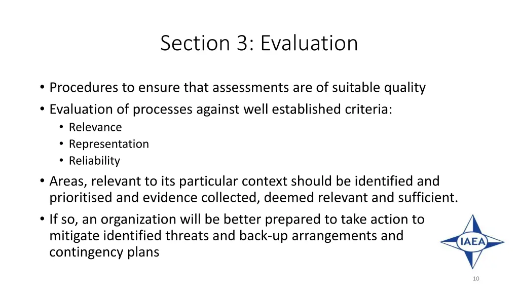 section 3 evaluation