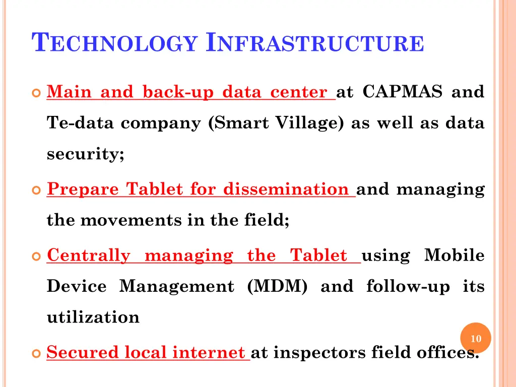 t echnology i nfrastructure