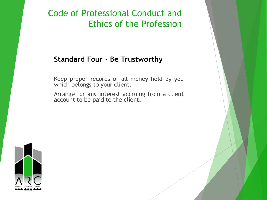 code of professional conduct and ethics 13