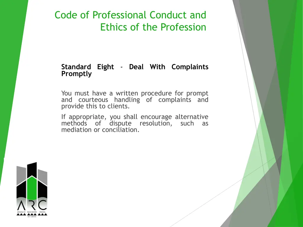 code of professional conduct and ethics 23