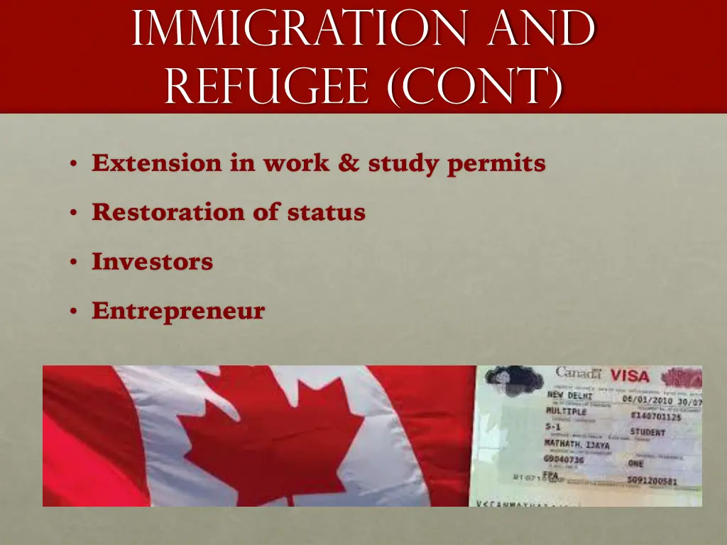 immigration and refugee cont 1