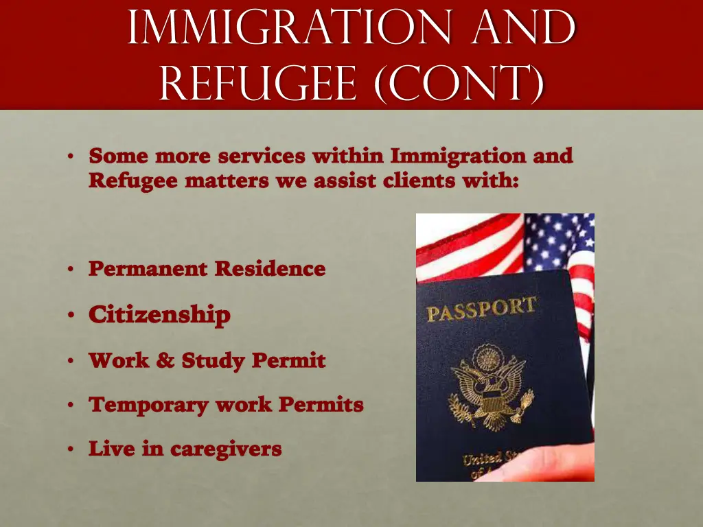 immigration and refugee cont