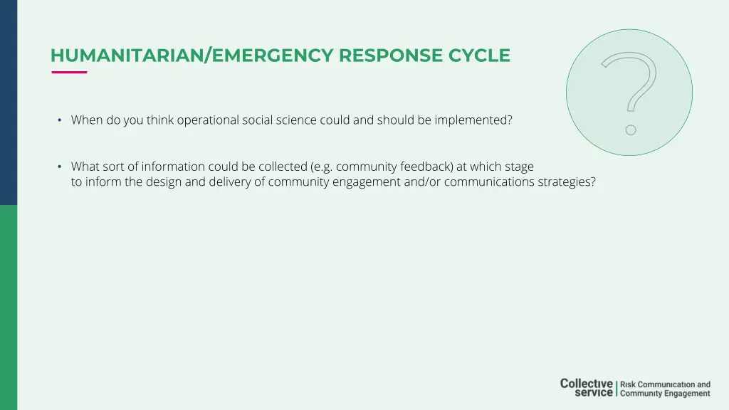 humanitarian emergency response cycle 1