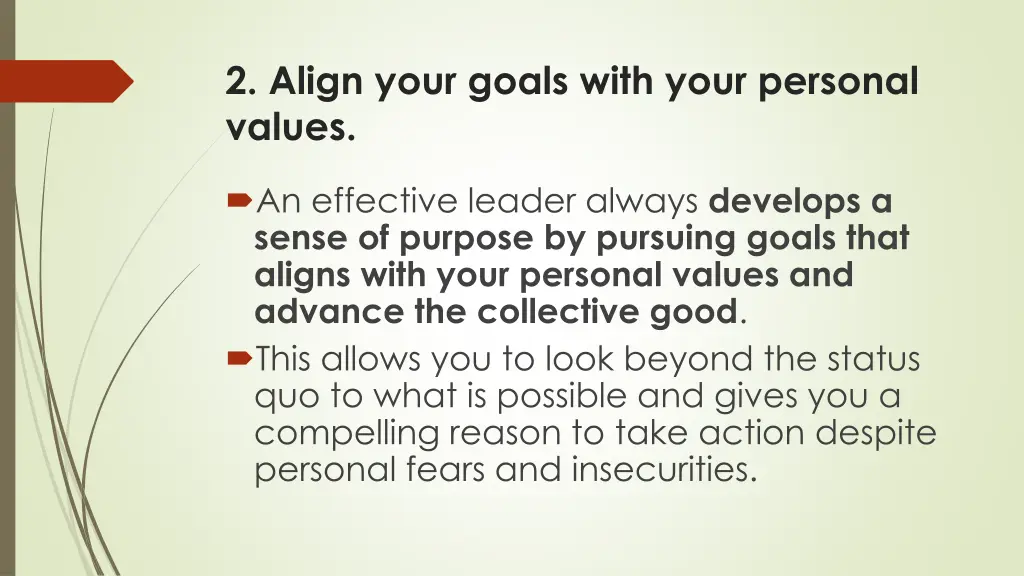 2 align your goals with your personal values