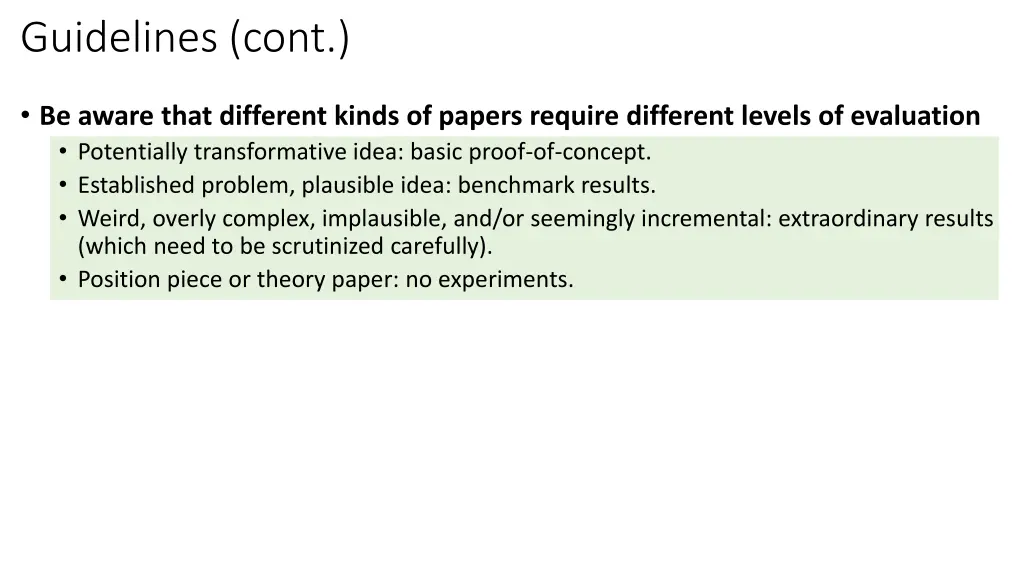 guidelines cont 1