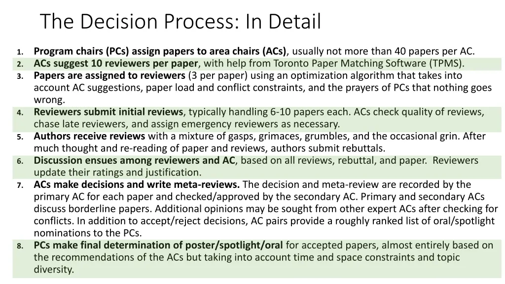 the decision process in detail