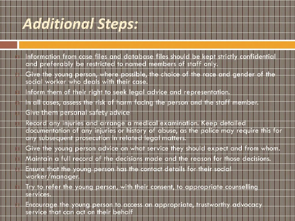 additional steps