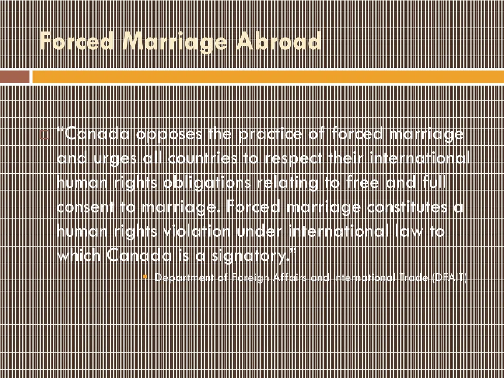 forced marriage abroad