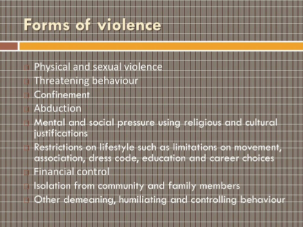 forms of violence