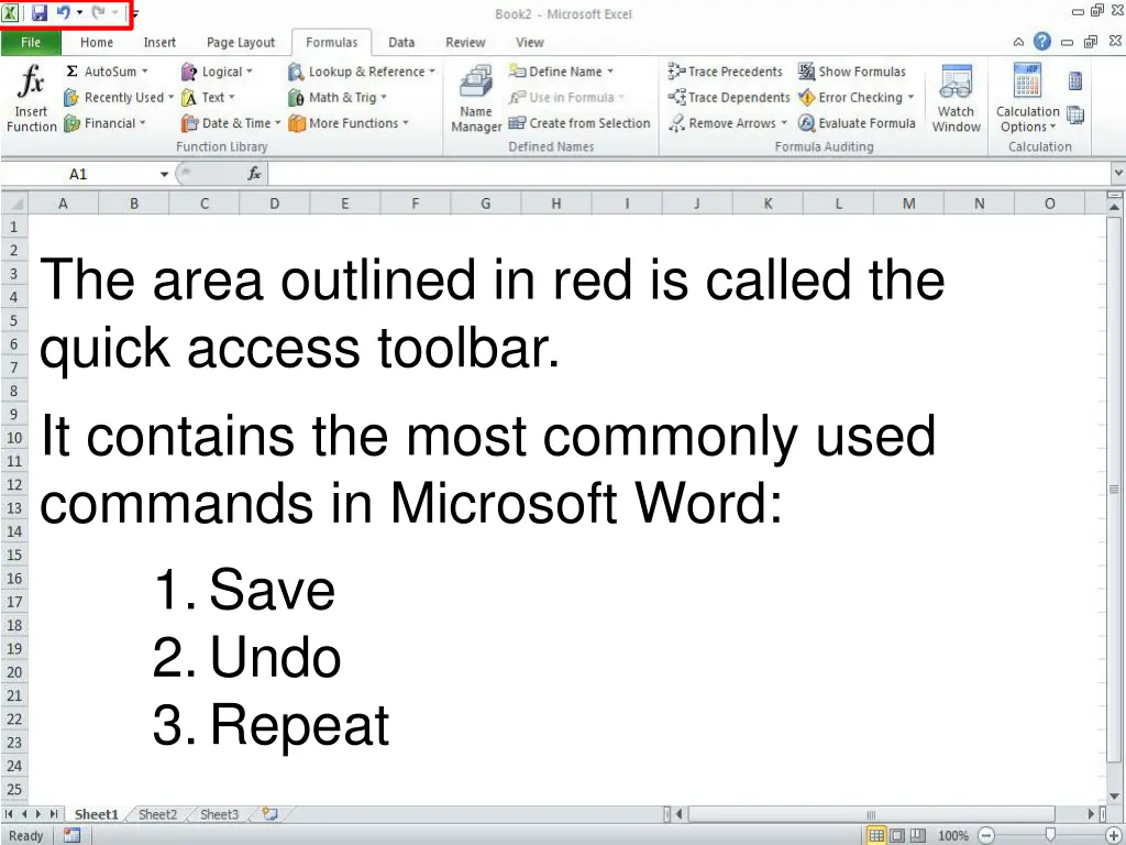 the area outlined in red is called the quick