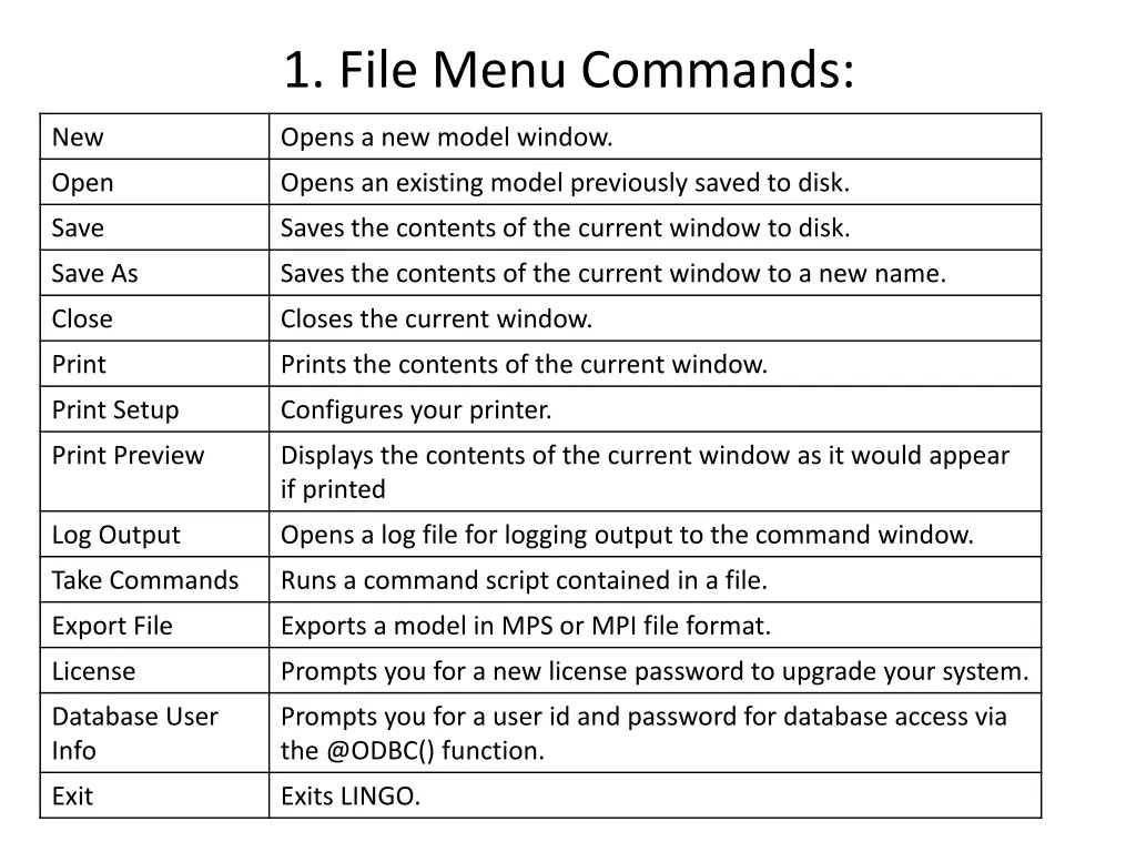 1 file menu commands