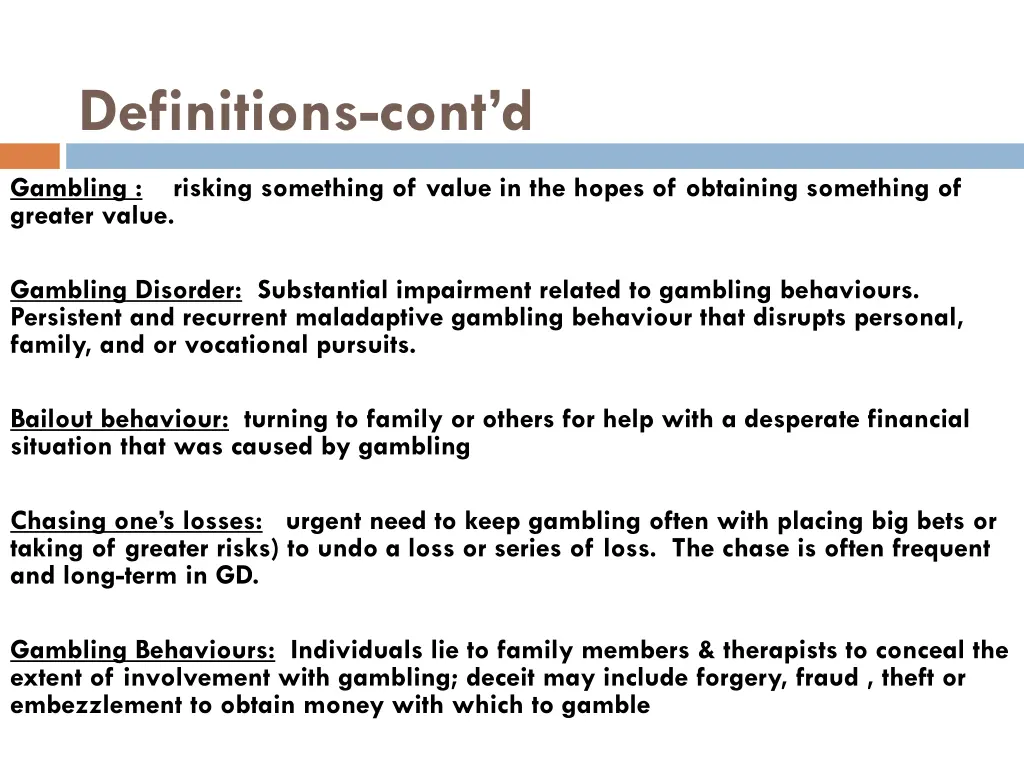 definitions cont d