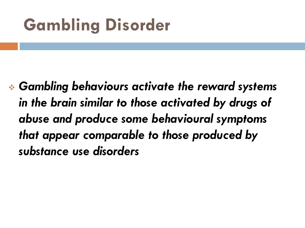 gambling disorder