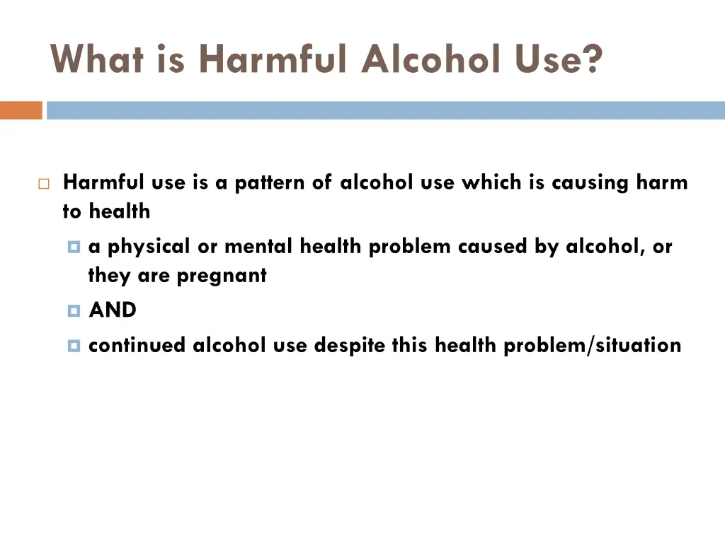 what is harmful alcohol use