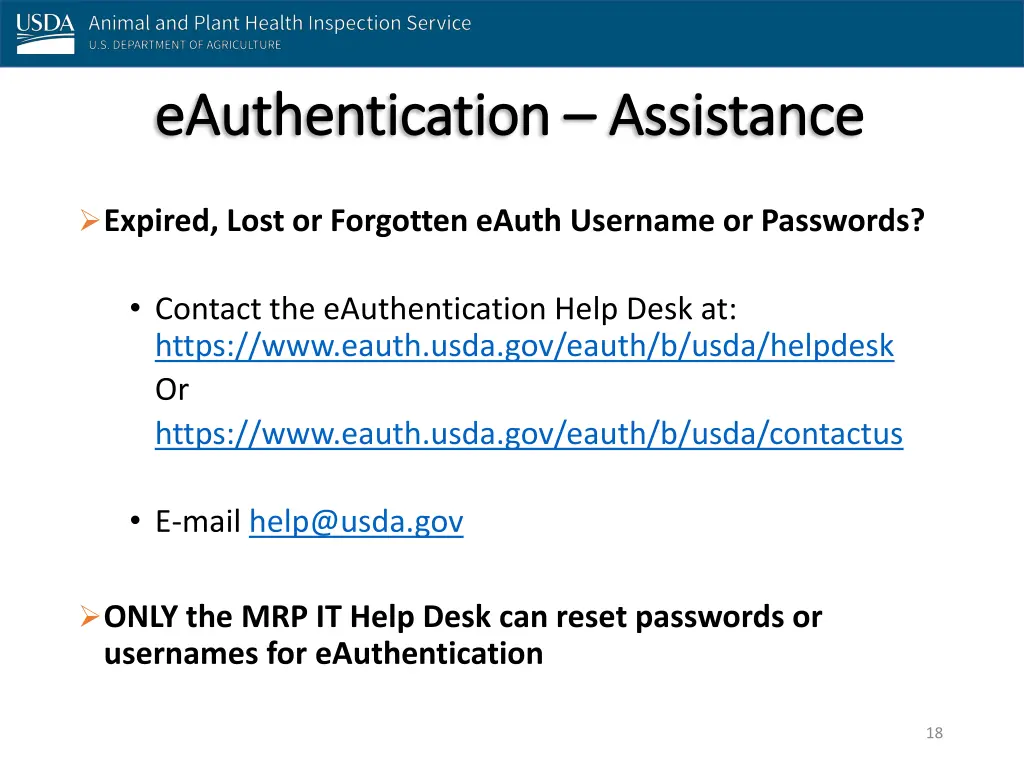 eauthentication eauthentication assistance