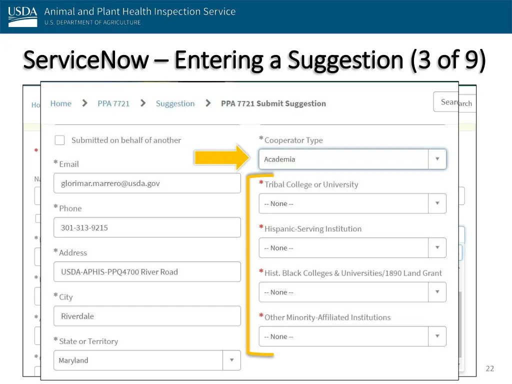 servicenow servicenow entering a suggestion 2