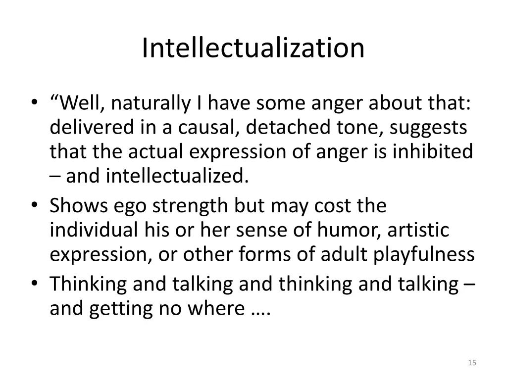 intellectualization