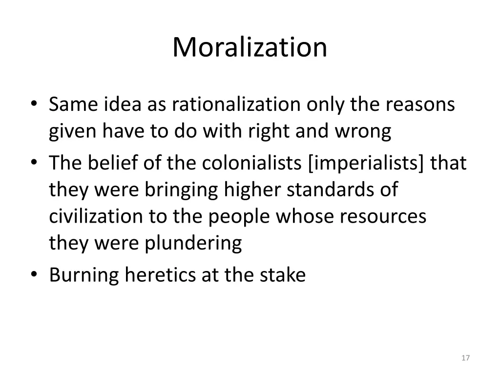 moralization