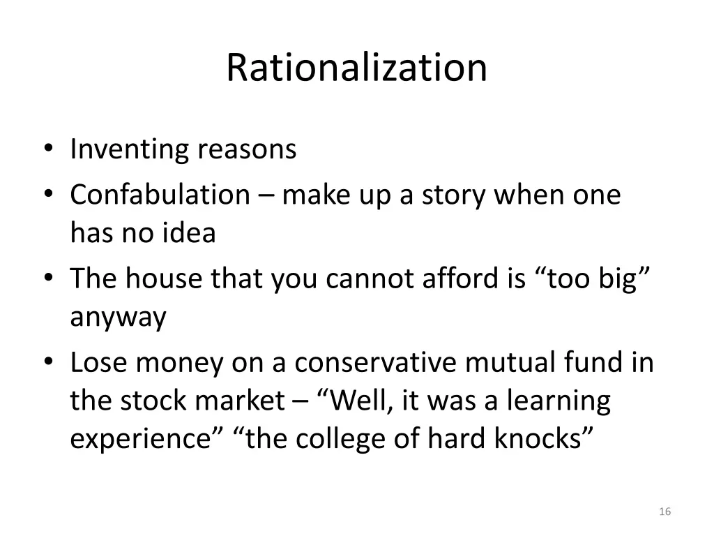 rationalization