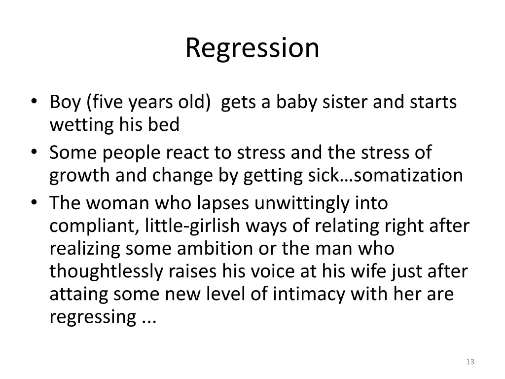 regression