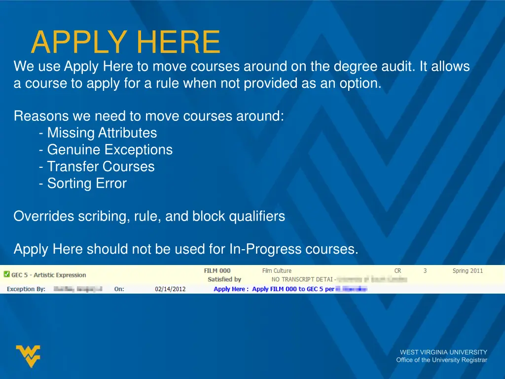 apply here we use apply here to move courses