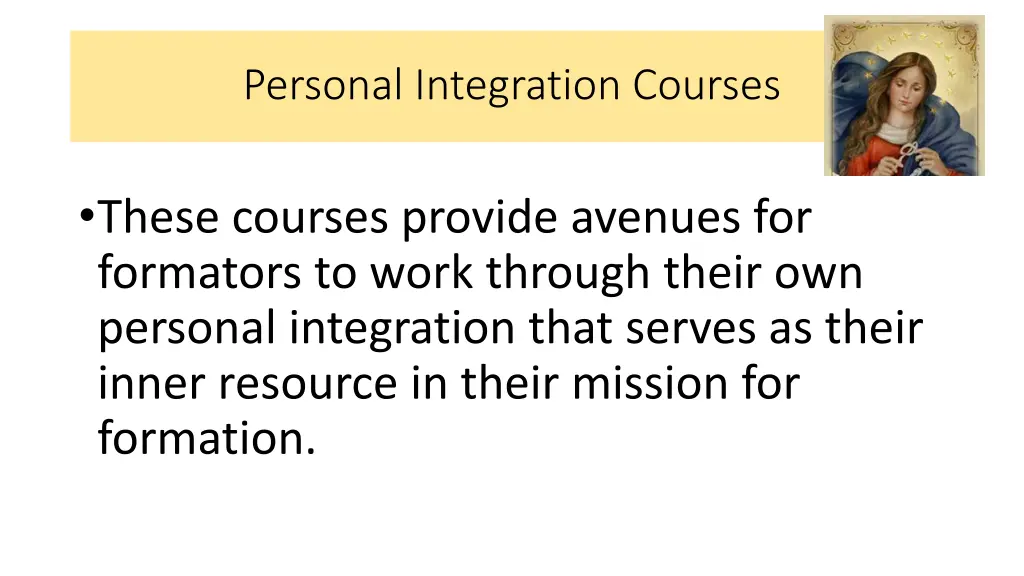 personal integration courses