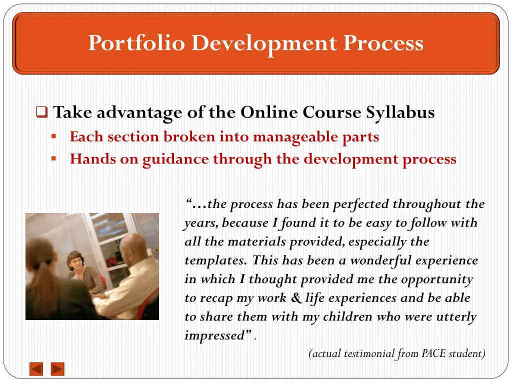 portfolio development process