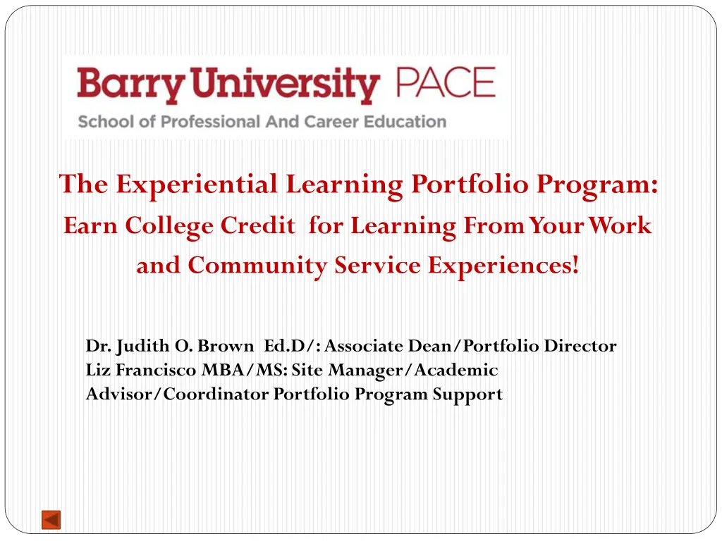 the experiential learning portfolio program earn