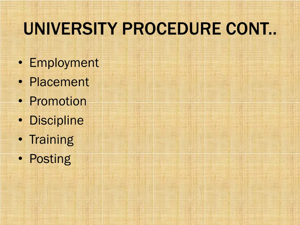 university procedure cont 1