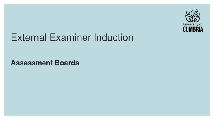 external examiner induction