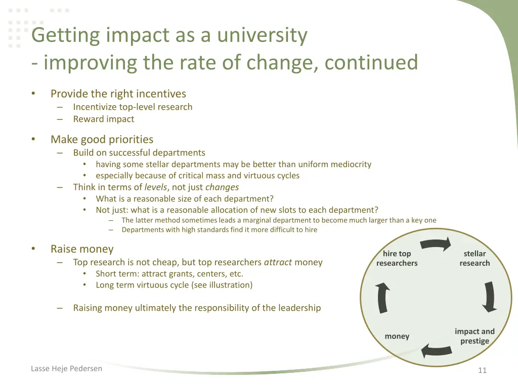 getting impact as a university improving the rate 1