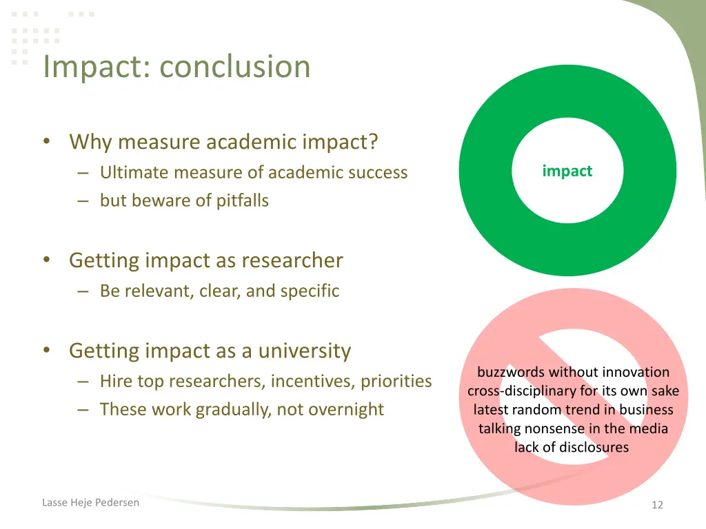 impact conclusion