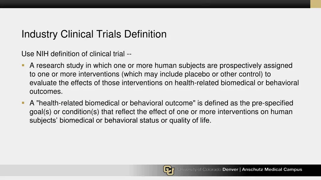 industry clinical trials definition