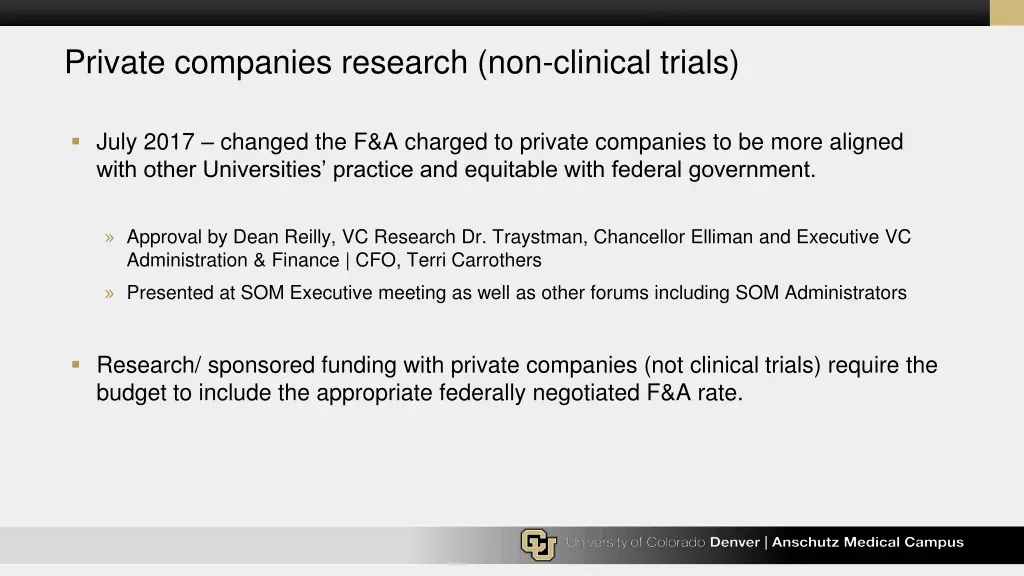 private companies research non clinical trials