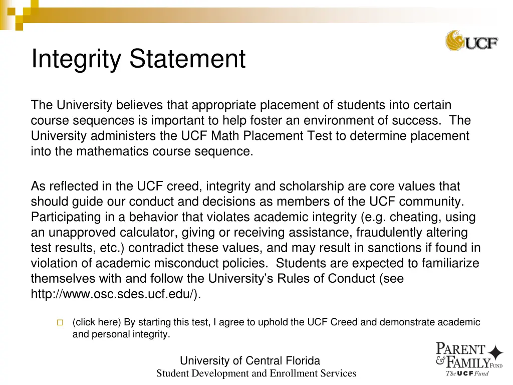 integrity statement