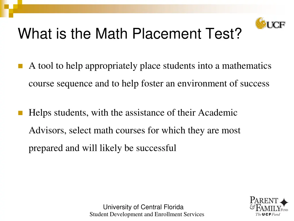 what is the math placement test