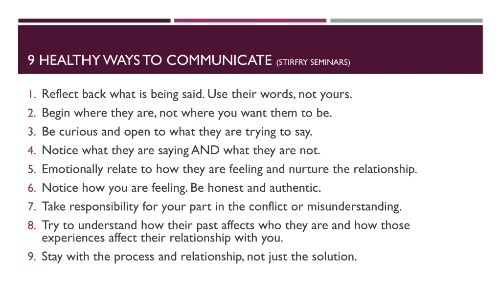 9 healthy ways to communicate stirfry seminars