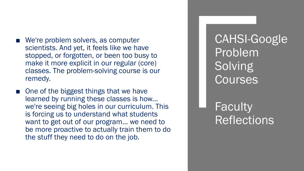 cahsi google problem solving courses 1