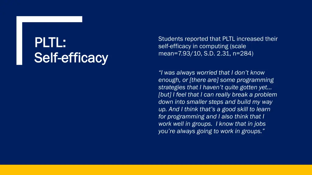 pltl pltl self self efficacy efficacy