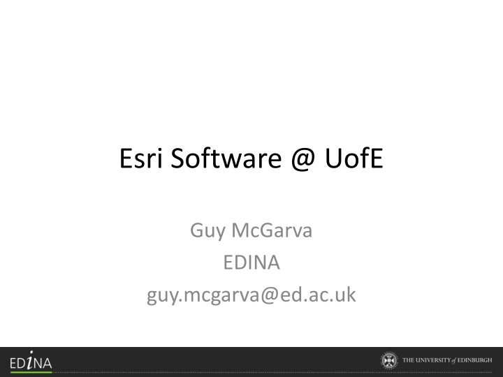 esri software @ uofe