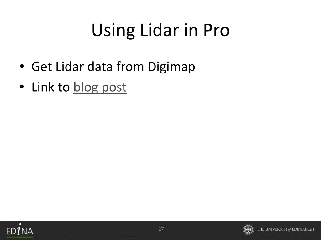 using lidar in pro