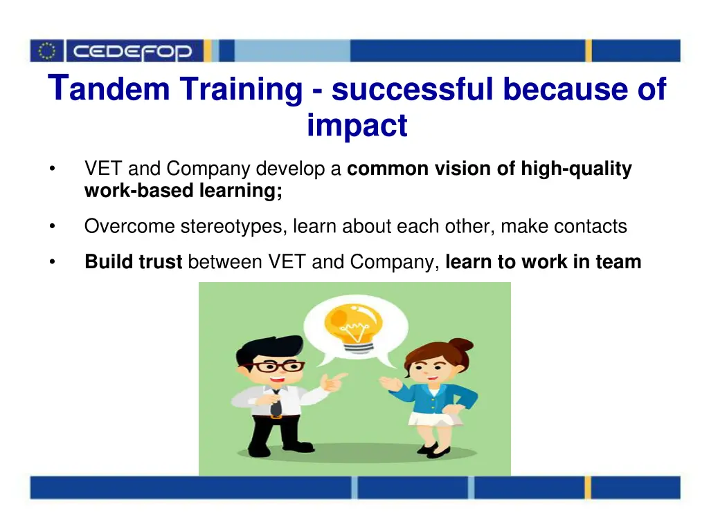 t andem training successful because of impact