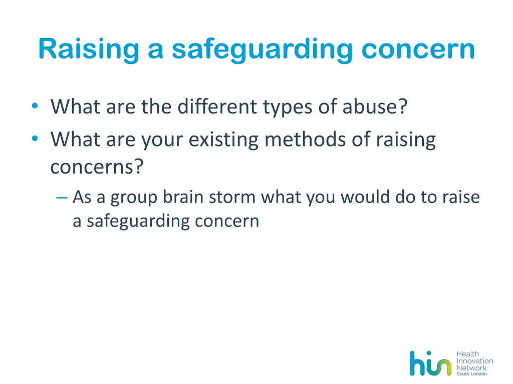 raising a safeguarding concern